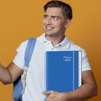 2026 Planner - Planner 2026 from January 2026 to December 2026 with 12 Monthly Tabs, Flexible Cover, Inner Pocket, 8.5" x 11", Blue