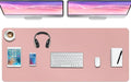 Boutilon Leather Desk Pad Protector,Non-Slip Mouse Pad,Laptop Desk Pad,Office Mouse Mat,Waterproof Leather Desk Blotter,Desk Writing Pad for Office and Home (XXXL-Pink,47"x 24")