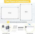 AMUSIGHT 3 Pack Double-Sided Magnetic Whiteboard, 36" x 24" Dry Erase Board, Aluminum Frame White Board for Wall, Hanging Mounting White Board Dry Erase Marker Board for Office, School, Home