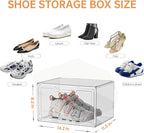 KOKOIN Magnetic Acrylic Clear Shoe Boxes – 360° Transparent Stackable Sneaker Storage & Organizer Box, Professional Shoe Display Case & Multipurpose Storage Bin for Closet (10pcs)