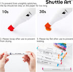 Shuttle Art 89 Colors Alcohol Markers, 88 Colors Dual Tip Art Marker Set Plus 1 Colorless Blender with Marker Case Perfect for Illustration Students Adult Coloring Sketching