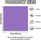 15 Sheets Purple Cardstock 12"x12",250gsm/90lb Heavyweight Cover Cardstock Paper, Thick and Smooth Card Stock Perfect for Card Making, Scrapbooking and Crafts (Purple)