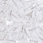 JAM PAPER Colorful Push Pins - Clear PushPins - 100/Pack