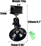 Laser Positioning Bracket 12mm, 360-Degree Adjustable, Black Alumina, 4-Pack