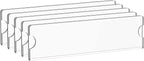 Richboom Acrylic Wall Name Plate Holder, 2x8 Inch, 5 Pack Clear Acrylic Sign Holder Frame with Adhesive Tapes, Door Plates for Home, Office, Classroom
