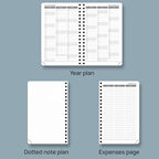 POPRUN Pocket 2026 Planner (Small Size- 4'' x 6.25'') Weekly and Monthly for Purse - Calendar 2026 (Jan. 2026 - Dec.2026) with Soft Cover, Plastic Ruler - Pink