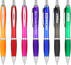 100 Pack Personalized Pens With Your Custom Logo Message - Customizable Gifts In Bulk -Custom Advertising Message - Party Favors