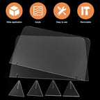 ELAYARD 5pcs Acrylic Desktop Whiteboards Clear Writing Message Boards Simple Transparent Memo Boards for Office Home School Use