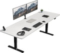 VIVO Large Electric 83 x 30 in Standing Desk, Memory Height Adjustment, 1B Series, Holds 220 lbs, White Top Black Frame, DESK-KIT-1B8W
