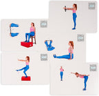 OnlinePilatesClasses Pilates Accessories Flashcards, 79 All-Levels Illustrated Cards Deck Set, Low Impact Home Fitness Workouts Guide with Postures & Routines, Workout Planner with Tips and Videos