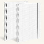 BESARME 80 Sheets Graph Paper Spiral Notebook 8.5" × 11", 2PCS Graph Paper Notebook College Ruled Spiral Notebooks for School Office