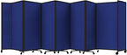Versare Room Divider 360 Portable Wall Partition | Folding Panels | Large Freestanding Divider | Locking Wheels | Temporary Room Separator