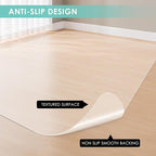Vicwe Office Chair Mat for Hardwood Floor, 63" x 51" Large Chair Mat,Computer Chair Mats for Hardwood, Easy Glide for Chairs, Multi-Purpose Floor Protector Desk Chair Mats for Home Office