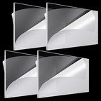 Roowest 4 Pcs 24 x 48 Inch, 1/8 Inch Thick Clear Acrylic Plexiglass Sheets Transparent Plastic Panels Sheets Cut to Size Cast Acrylic Board Panel with Protective Film for Craft DIY Project Sign Frame