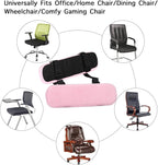 MOSISO Chair Armrest Pads (2 Pack), Memory Foam Home/Office Chair Arm Rest Covers Comfy Computer Gaming Elbow Cushion Removable Washable Elbow Support Forearm Pressure Relief, Pink