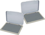 2 Pack Metal Case Stamp Pad Medium Size, Gray Color - Size: 3" x 4" - Choose from 15 Ink Colors