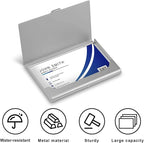 haigof Crow Business Card Holder Business Card Case Metal Business Card Organizer 3.7X2.2 In