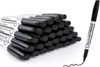 Volcanics Black Dry Erase Markers Low Odor Fine Whiteboard Markers Thin Box of 30