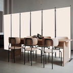 CHOSENM Room Divider, 6 Panel Folding Privacy Screens with Wider Support Feet, 6 Ft Portable Room Partition for Room Separator, 132" W X 71" H, Beige