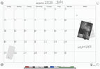 TOWON 36 x 24 Inches Tempered Glass Calendar Dry Erase Board for Wall, 3' x 2' Magnetic Whiteboard Calendar Planner for Office, Home, School Supplies, White