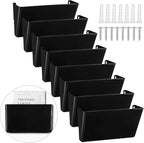 Colarr 8 Pcs Wall File Holder Organizer Plastic Wall Mount Mail Organizer with Screws Single Pocket Hanging Folder Paper Magazine Holder for Walls Office Home Classroom(Black)