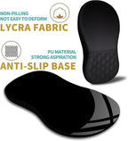 Hokafenle Ergonomic Mouse Pad Wrist Support with Massage Design, Wrist Rest Pain Relief Mousepad with Memory Foam&Non-Slip PU Base, Mouse Pads for Wireless Mouse & Desk (12x8 inch,Black)