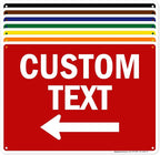 Custom Arrow,Custom Directional Sign, Left Arrow,10x14 Inches, Rust Free .040 Aluminum, Fade Resistant, Made in USA by My Sign Center