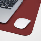 Desk Mat 47" x 23.7" Leather Desk Pad Protector with Natural Cork & PU Leather, Non-Slip Office Desk Mat, Double-Sided Large Mouse Pad, Waterproof Desk Pad for Office&Home (Red)
