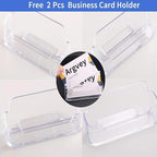 Argvey Acrylic Brochure Holder 8.5 x 11 inches, 4 Pack Clear Brochure Display Stand with Removable Divider for Trifold 4 Inches Wide Pamphlet, Plastic Flyer Holder for Magazine, Literature, Booklet