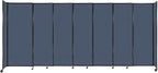 Versare Straightwall Sliding Portable Wall Partition | Freestanding Office Dividers | Locking Wheels | Temporary Room Separator | 15'6'' Wide x 6'10'' Tall Ocean Fabric Panels