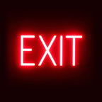 SpellBrite EXIT Sign | Directional Sign with Neon Look, Red LED Light Source | 14.1" x 6.3"