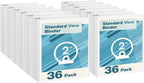 CIXILDTS 2-inch Round Ring Binder, Durable 2" 3 Ring Binder Fit Letter Size Paper, White, 36-Pack