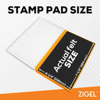 Plastic Case Stamp Pad Large Size, Green Color - Size: 4" x 7" - Choose from 15 Ink Colors