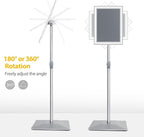 VAIIGO 8.5"x11" Pedestal Poster Sign Stand with Heavy Duty Base, Adjustable Sign Holder Standing Floor Sign Stand for Office,Store,School,Church,Public Sign Displayed Stands, Silver