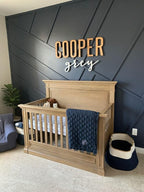 Personalized Wooden Name Sign for Nursery - Custom Name Signs for Kids Room, Personalized Nursery Name Sign - Perfect Room Decoration, Wall Name Decoration & Wedding signs, Family Name Signs (First & Middle Name - Style 1)