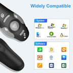 (4 Units) Wireless Presentation Clicker for PowerPoint, Wireless Presenter Remote with Laser Pointer Slide Clickers for Mac/Windows/Linux, Computer/Laptop, Google Slide/PPT/Keynote