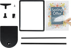 Sign Holder, 8.5 x 11 Inch Sign Stand with Adjustable Height Snap Open, Reusable Sign Stands for Display Advertising Business Signage, Vertical and Horizontal Two View Modes (Black, 12 Pack)