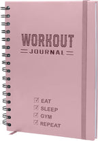 Nextnoid Hardcover Workout Planner Fitness Journal for Women & Men - A5 Sturdy Workout Log Book to Track Gym & Home Workouts - Pink