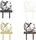 Personalized Garden Signs | Custom Bird Garden Stake Metal Sign | Metal Signs Customized | Garden Signs Decorative Outdoor | Garden Art Gifts | Customized Metal Yard Sign Stakes