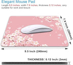 IMAYONDIA Cute Pink Mouse Pad, Floral Flowers Mouse Pad, Sakura Cherry Blossom Mousepad, Japanese Aesthetic Desk Decor, Anti Slip Rubber Base Mice pad for Computer Office Girl, 9.5 x 7.9 Inch