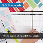 Sticker Paper, 10,000 Sheets, White Matte, 8.5" x 11" Full Sheet Label, Works with Inkjet and Laser Printer, Compatible with Electronic Cutting Machines, OL177WX, OnlineLabels