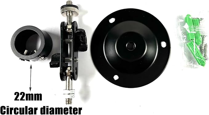Laser Module Bracket 360-Degree Adjustable Positioning Bracket 22mm (4-Pack) - Black Alumina