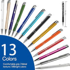 Yucold Customized ballpoint pens in bulk, personalized ballpoint pens with free engraving, for use in companies, enterprises, graduation anniversaries (Silver,390)