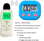 Digital Kitchen Timer, BESTWYA Electronic Timer with Clear LCD Screen Count Up and Down Function 3 Big Buttons On/Off Switch Button (2, Blue and Green)