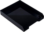 JAM PAPER Stackable Paper Trays - Black - Desktop Document, Letter, & File Organizer Tray - Sold Individually