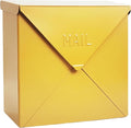 NACH Mailboxes for Outside Wall Mount, 10 x 10 x 4 inch, Yellow Mail Boxes for House Outside, Waterproof Mailboxes for Outside - Chicago Style Mail Box