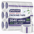 Clear Packing Tape - 24 Heavy-Duty Wrapping Tape - 110-Yard Length, 2640 Total Yards 2.88-Inch Wide Strong Adhesive Rolls for Moving Boxes, Office Packaging, Storage Organization & Warehouse Shipping