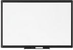 U Brands PINIT Magnetic Dry Erase White Board, Black Aluminum Frame with Pin Strips Across The Top and Bottom (36" W x 24" H)