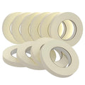 SWRT Masking Tape 0.75 inch x 55 Yards x 10 Rolls (550 Total Yards), Adhesive Painting Tape Bulk for General Purpose Beige White Color for Painting, Crafting, School Stationery, Arts, Home Use etc