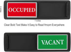 Vacant Occupied Sign, Vacant Occupied Door Sign for Home Bathroom Office Restroom Conference, Privacy Door Indicator Tells Whether Room In Use or Available, 7'' x 2'' - Silver